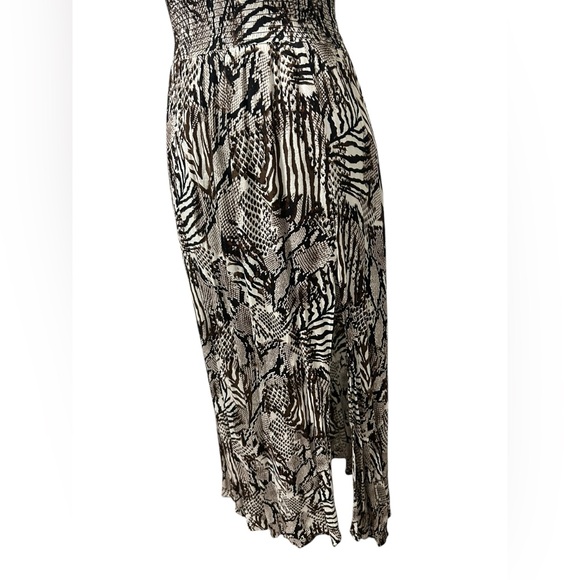 Aritzia Wilfred maxi Dress Giselle Zebra Snake Animal high Slit Size Small - Picture 4 of 9